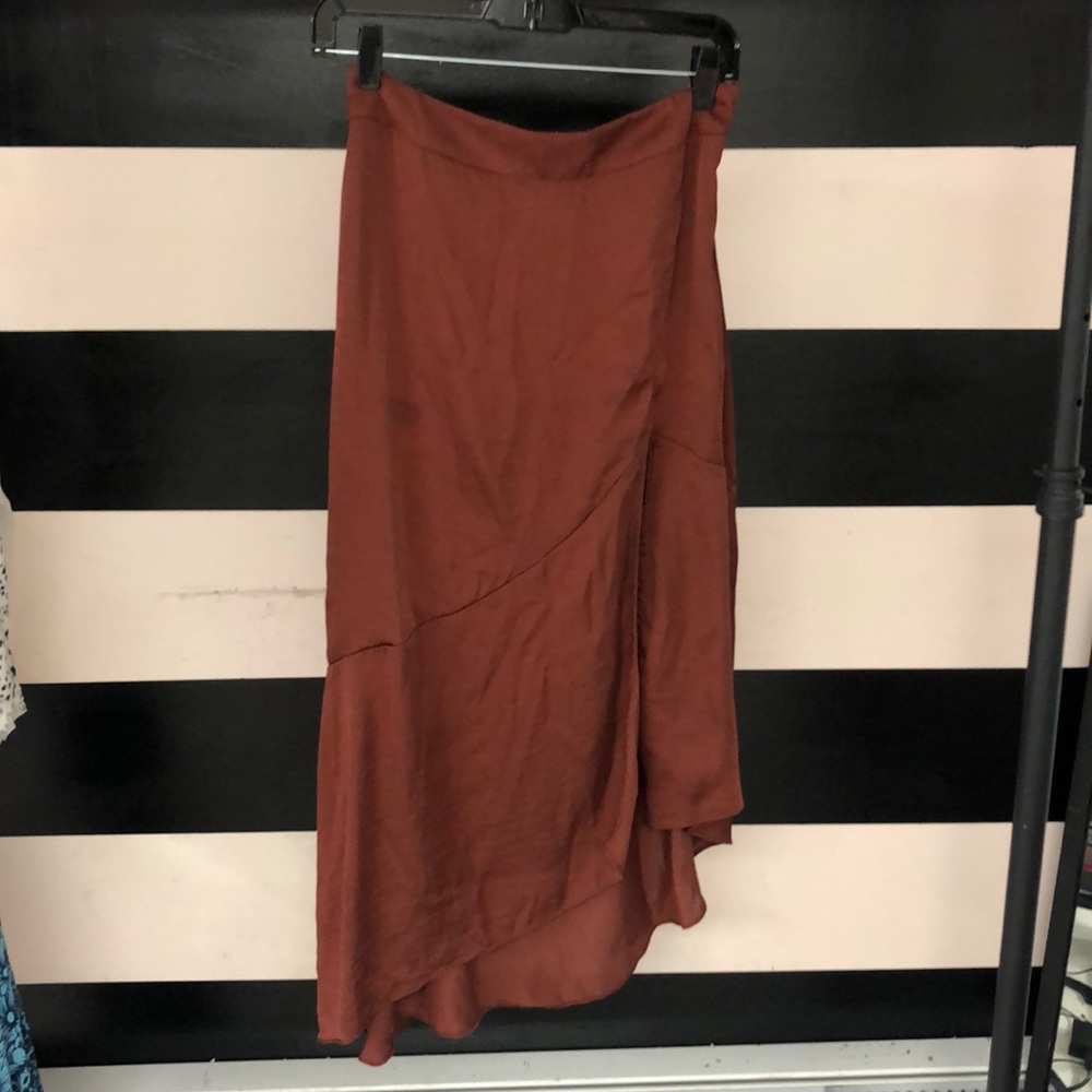 Free People midi silk skirt
